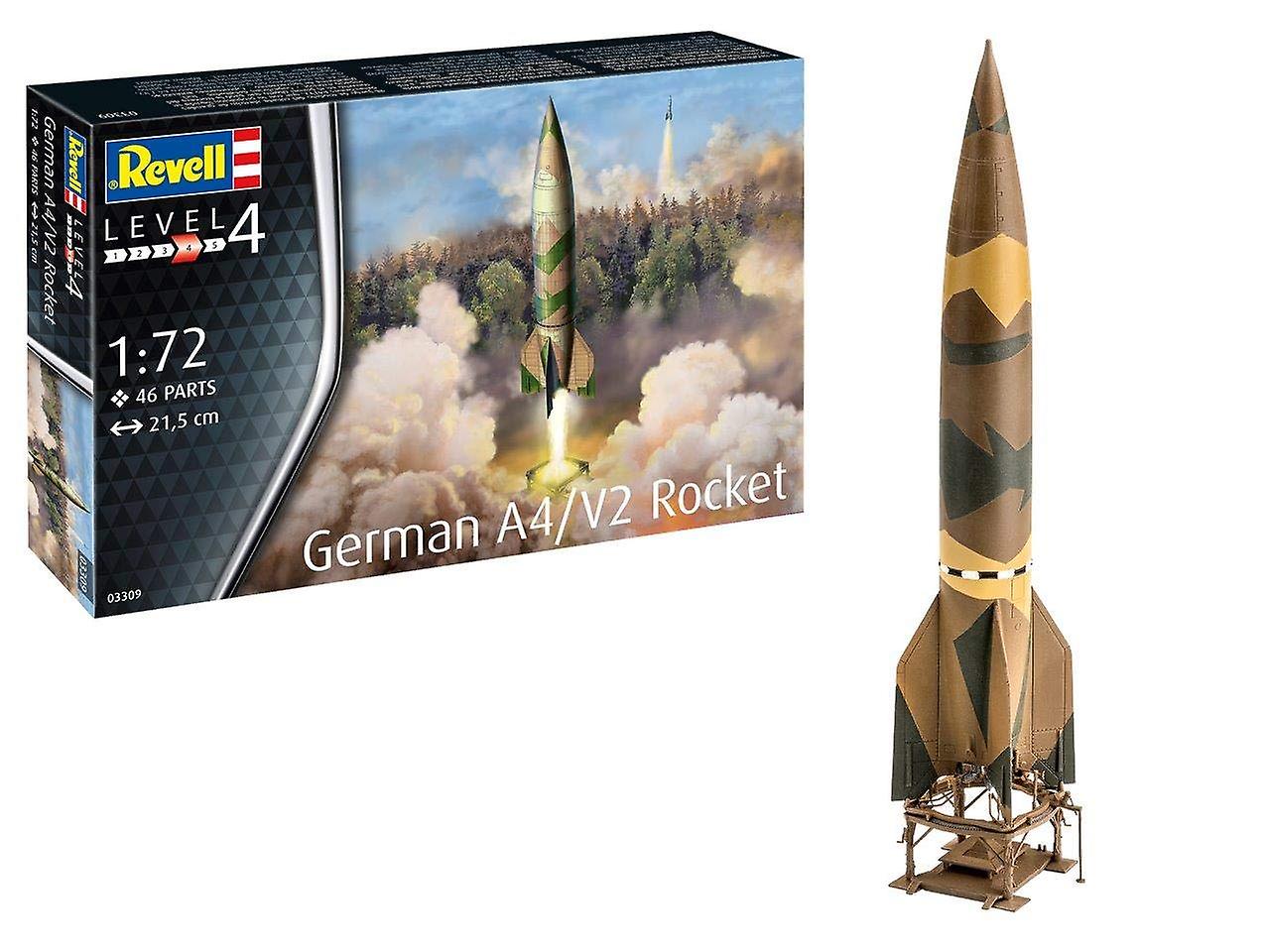 Revell 3309  German A4/V2 Rocket , Black & White, 1:72 Plastic Model Kit