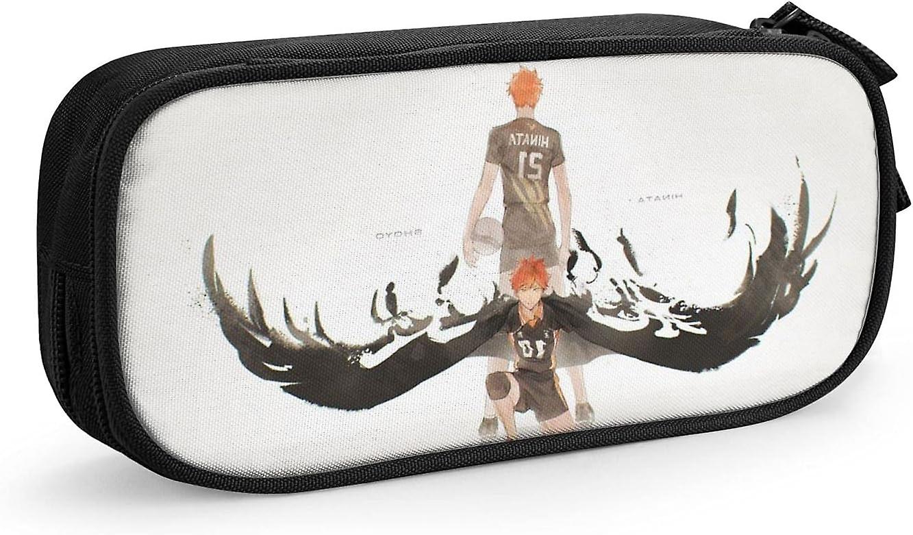 Haikyuu أنيمي قلم رصاص علبة القلم مربع للأطفال المراهقين سعة أنيمي كبيرة المحمولة للجنسين مكتب المدرسة كلية الكبار حالة التخزين اليومي SAOE00868