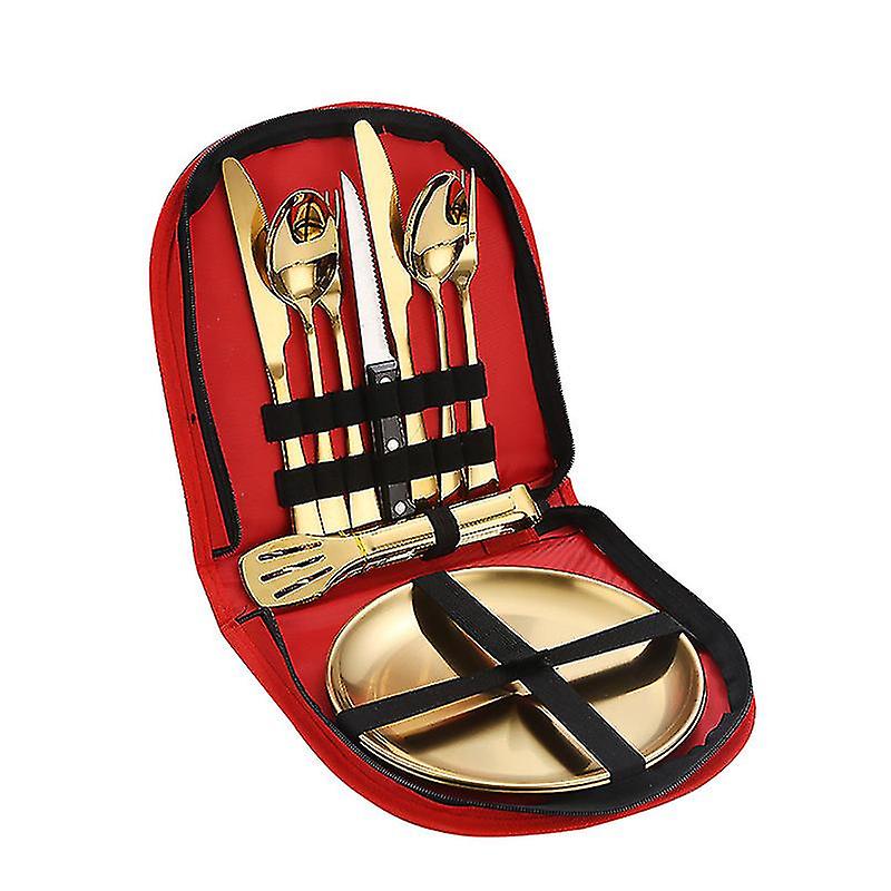 10-pack Bestickset Camping Bestick, Bärbart Bestickset