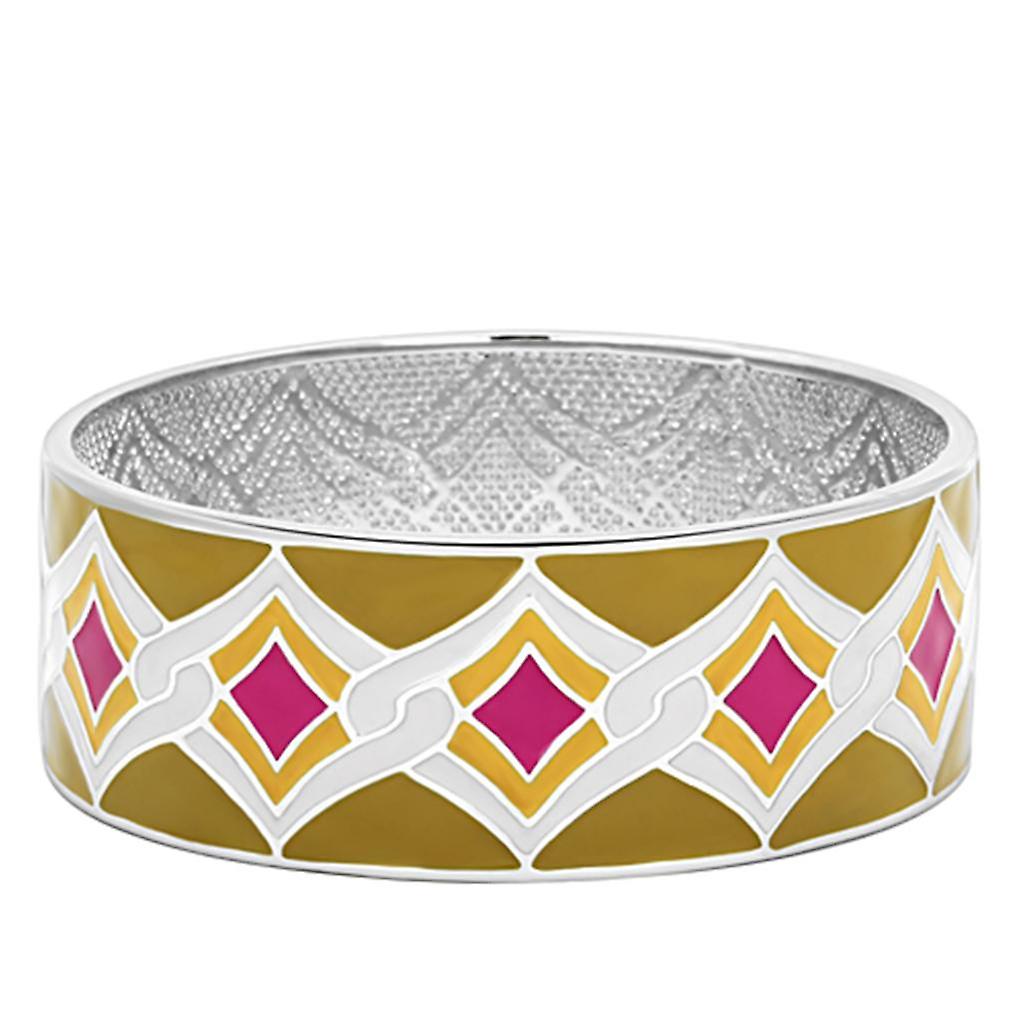 High polished (no plating) Stainless Steel Bangle with Epoxy in Multi Color for Women Style TK291