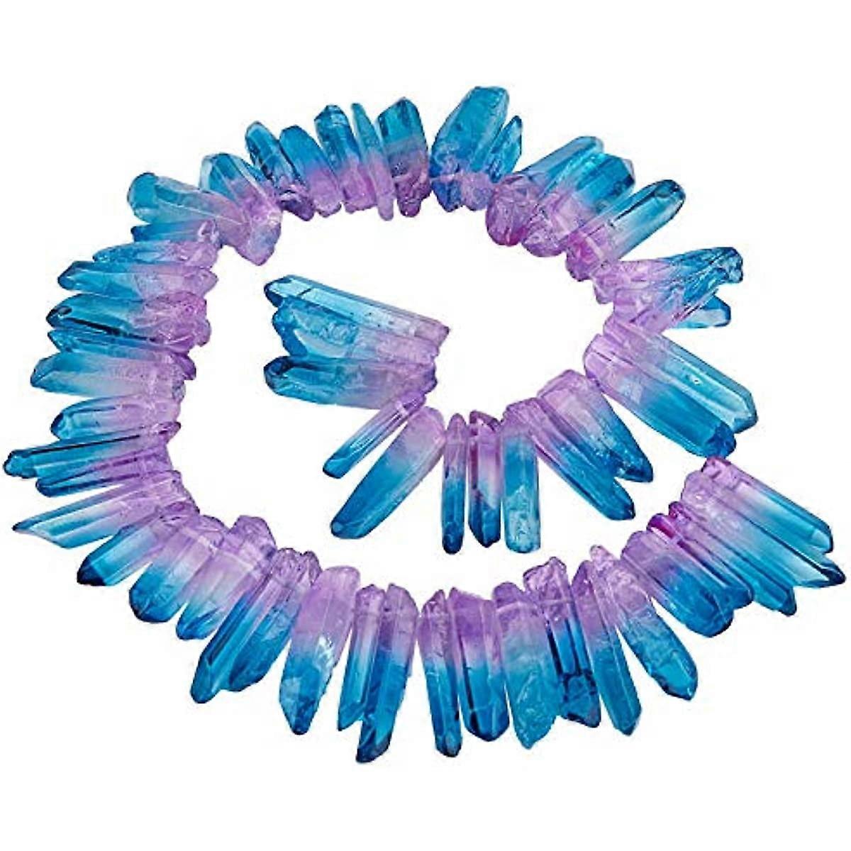 Irregular Rock Crystal Points Quartz Stones Loose Beads Drilled Stick Spike Point Beads Gemstone for Jewellery Making DIY Art Craft