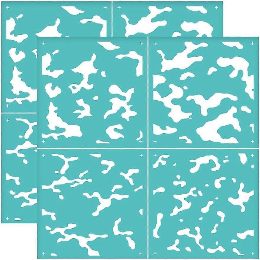 2Pcs 8.6x8.6 Inch Camouflage Self-Adhesive Silk Screen Printing Stencil Layered Silk Screen Stencil