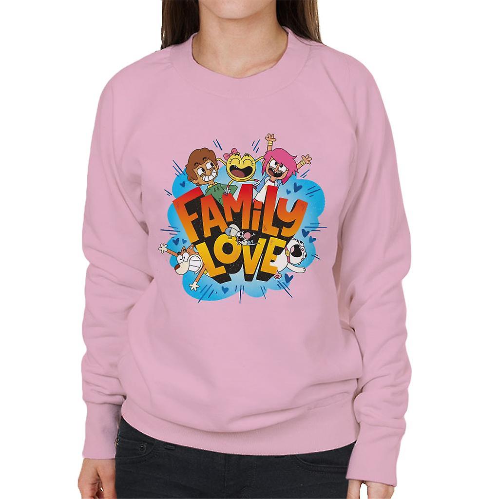 Boy Girl Dog Cat Mouse Cheese Family Love Women's Sweatshirt