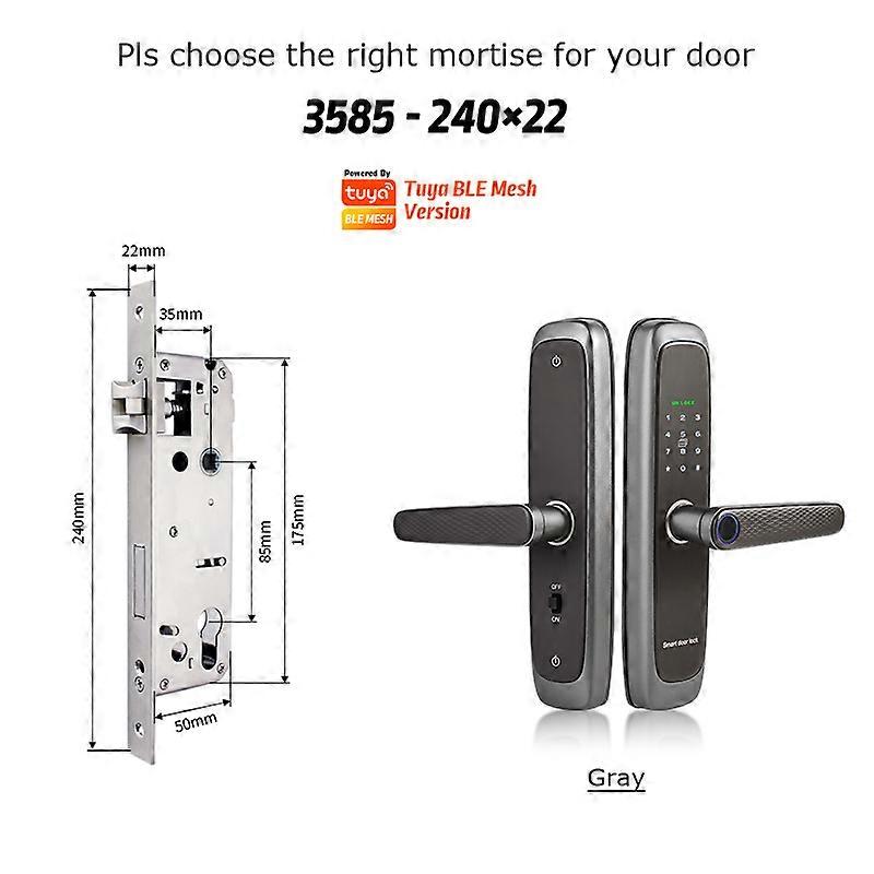 New Kl5 Tuya Smart Door Lock Safe Digital Electronic Lock With Bluetooth App Fingerprint Password Rfid Unlock For Home Security