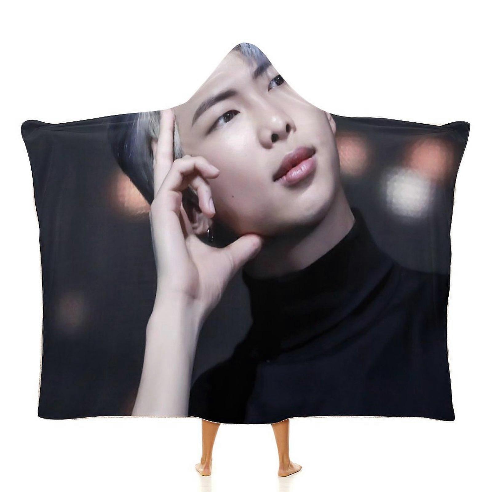 BTS RM (79) Blanket Wearable Cartoon Cosplay Hoodie Throw Blanket