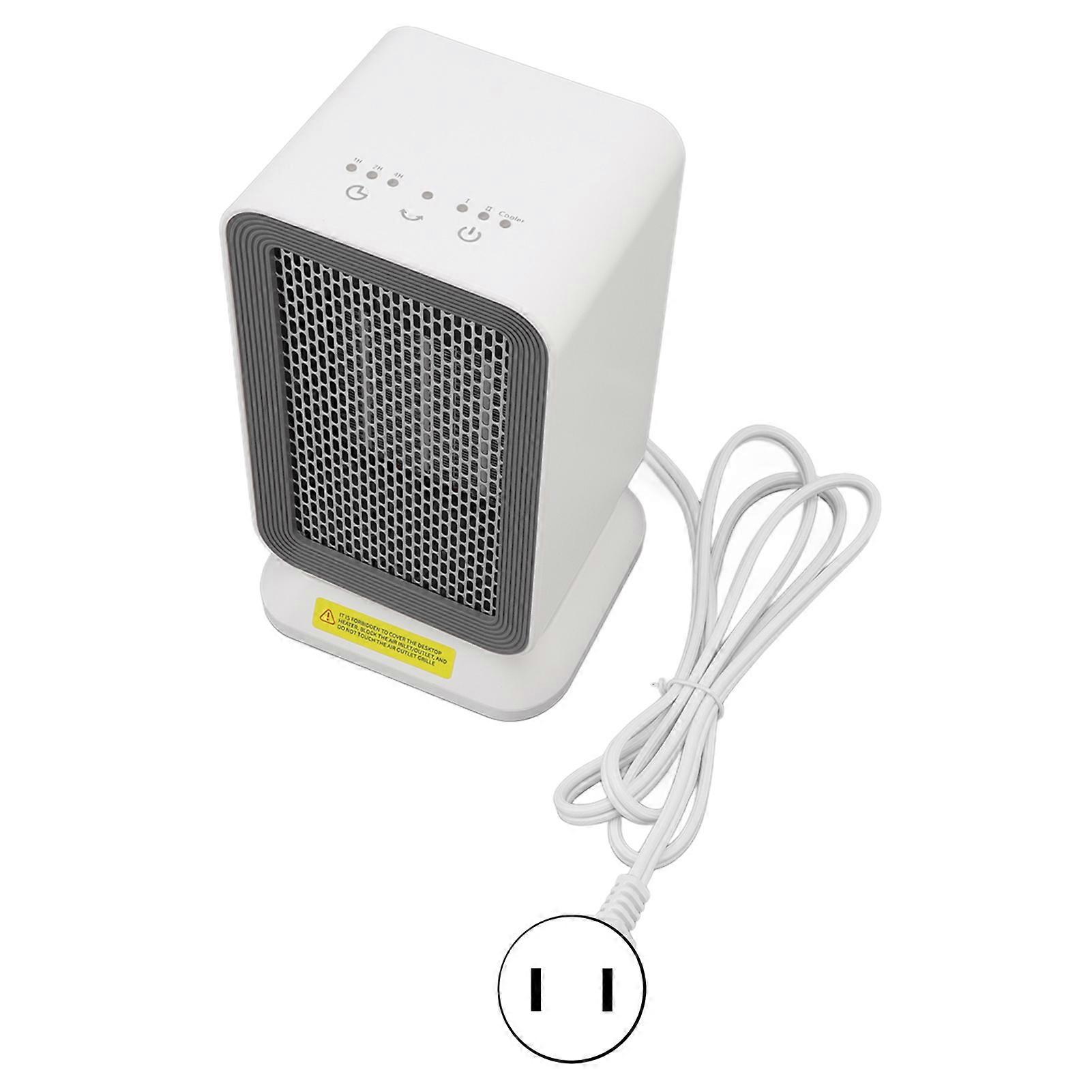 Mini Electric Heater 3 Gears 35 Degree Rotation Noiseless Timing Desk Heater for Office 110V?220V EU Plug