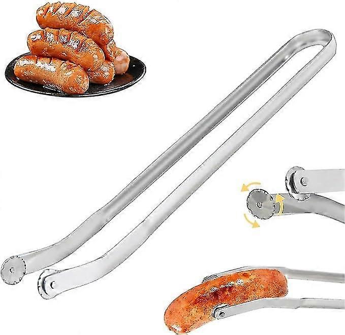 For grilltang med ruller for pølser
