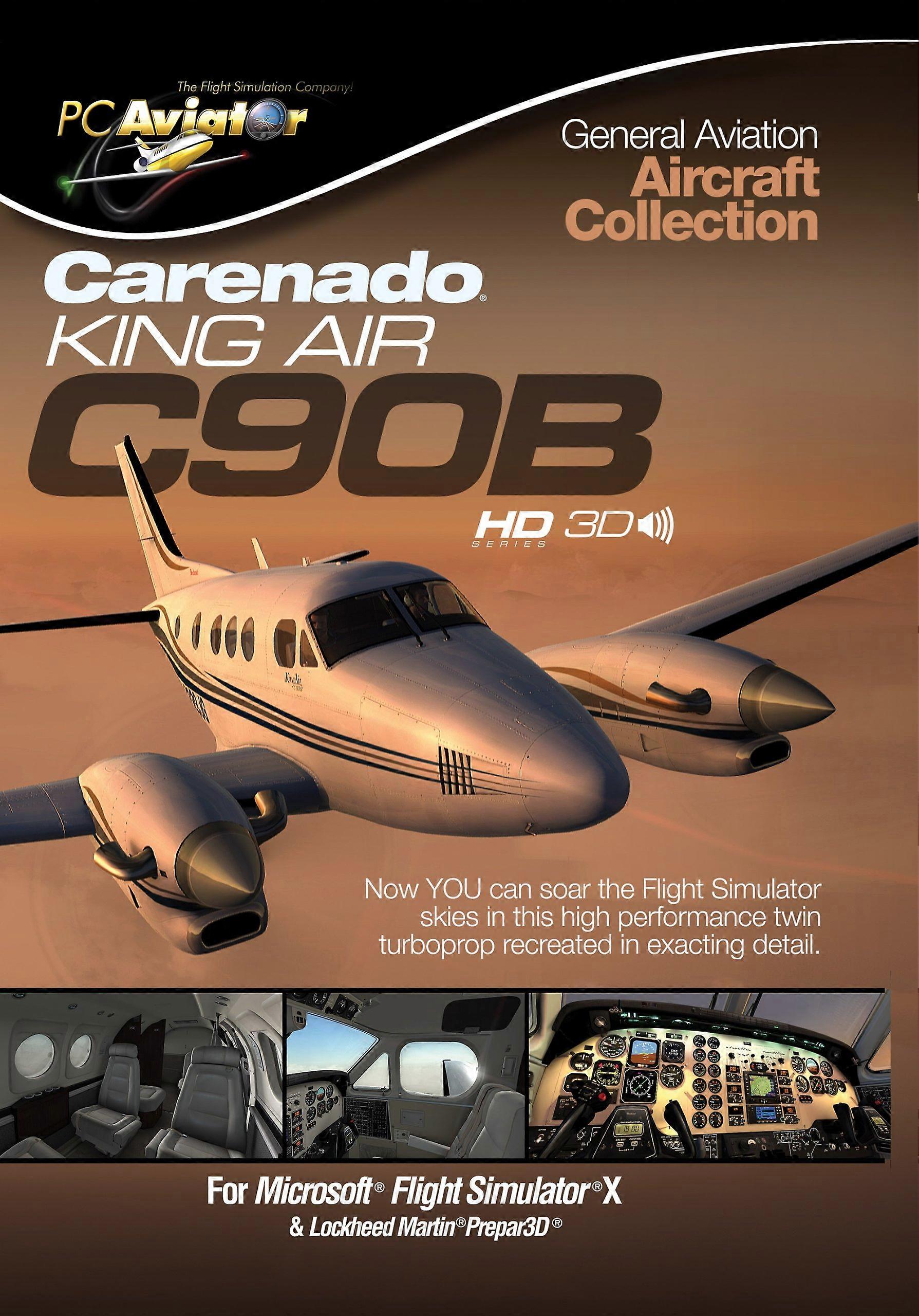 Carenado C90B King Air - for Microsoft Flight Simulator X (FSX)  Prepar3D - PC CD - New & Sealed