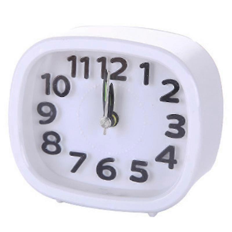 Square/round Quartz Alarm Clocks Bedside Snooze Silent Mute Clock