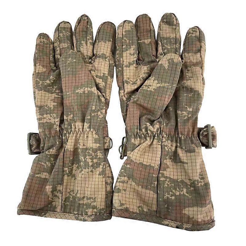 Women Men Cycling Gloves Outdoor Skiing Warm-keeping And Cold-proof Fleece-lined Thickened Windproof