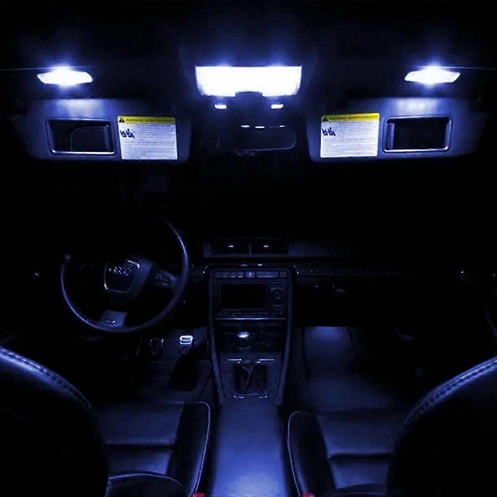 9Pcs Error Free LED Interior Light Kit For 2017-2019 Jeep Compass Accessories Map Dome Trunk License Plate Light Bulbs