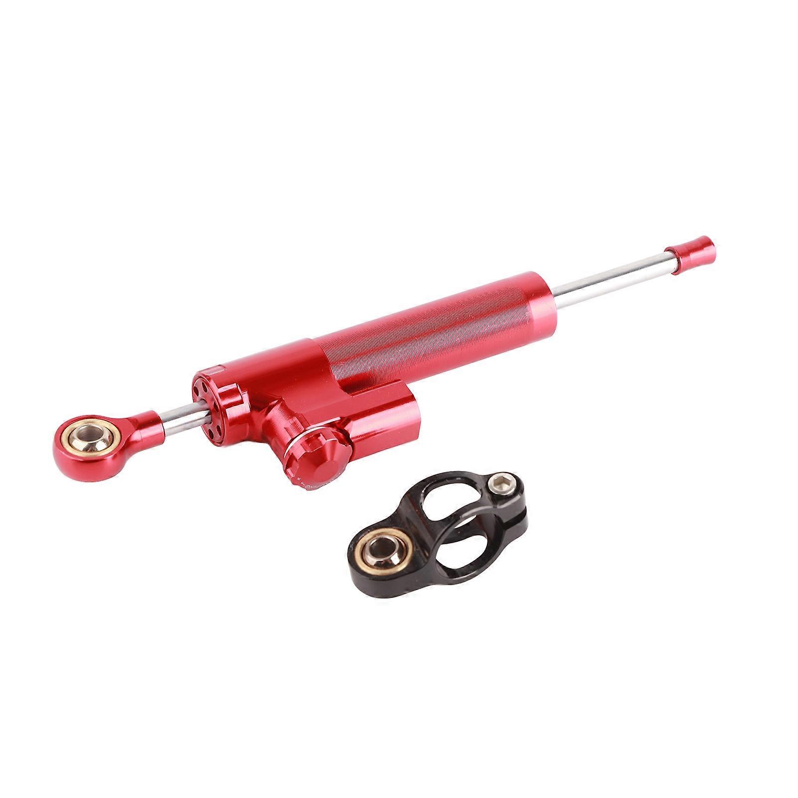 Universal Motorrad Aluminiumlegierung Lenkung Dämpfer Stabilisator Sicherheitskontrolle (Rot) YEMAA