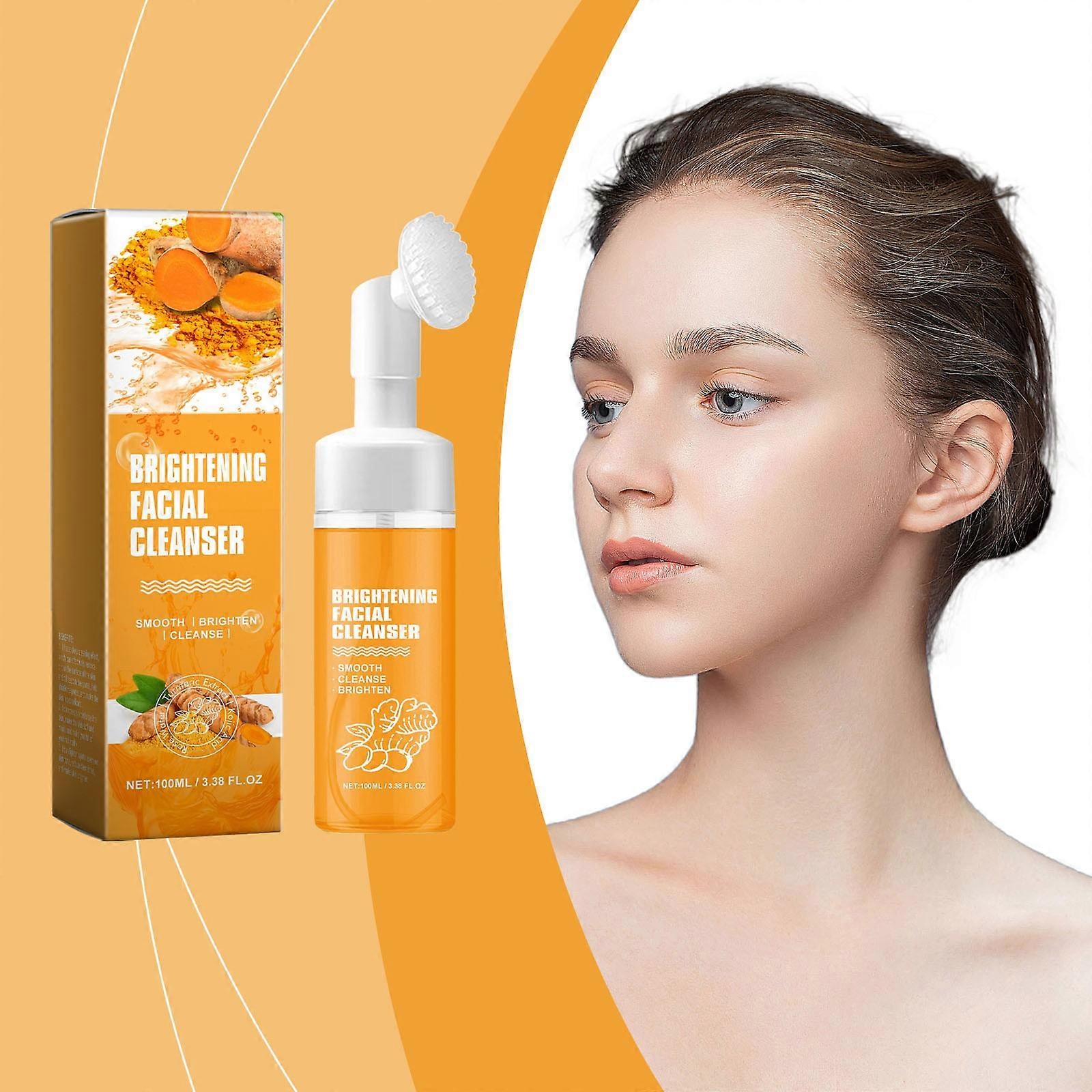 Turmeric Cleanser Facial Moisturizing Cleanser Clean Shrinkage Pores Refreshing Lighten Spots Even Out Tone Reduce Blemishes Make Brighter 100ml FLYE3
