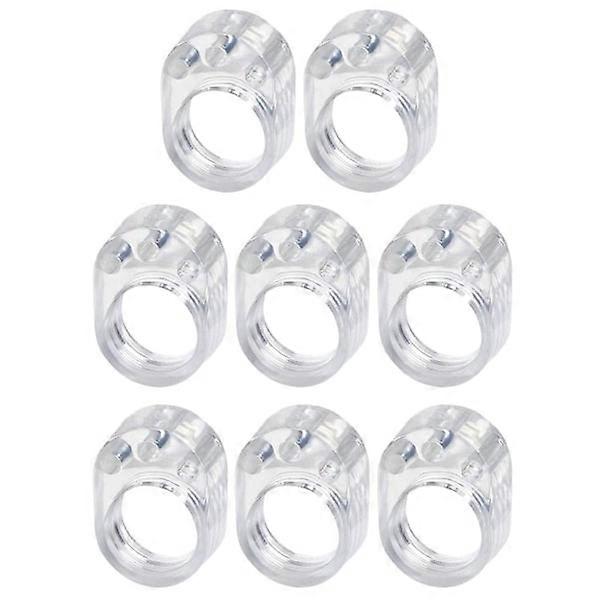 8x Butée de porte pour poignée - Transparent Transparent