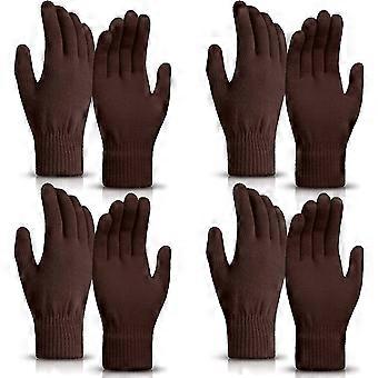 4 Paare Magic Winter Handschuhe Unisex Handschuhe Stricken Stretchy Fäustling Bulk Full Fingers Warme Handschuhe für Männer Frauen Sport