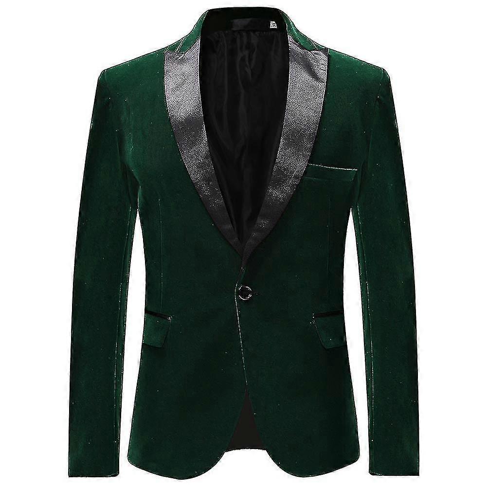 Erkek Kadife Tepe Yaka Ziyafet Parti Takım Ceket