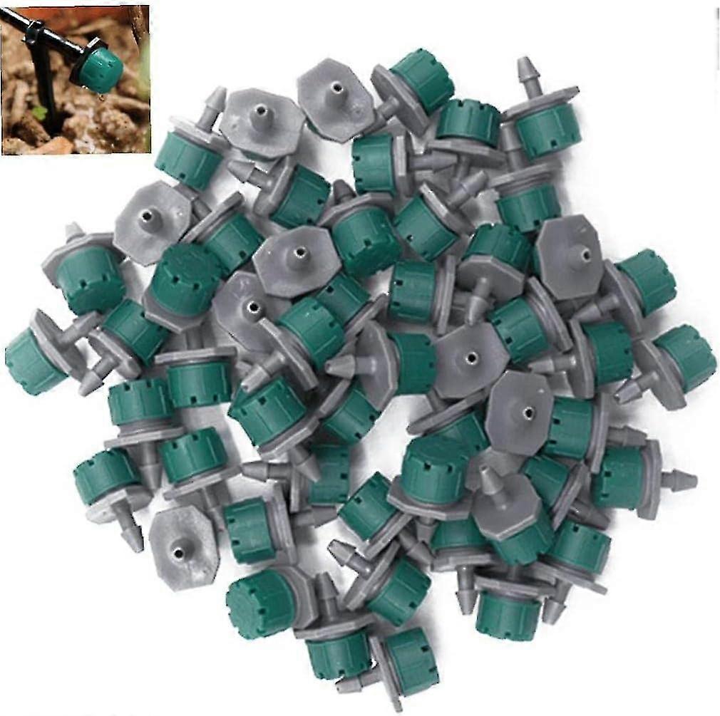 50pcs 1/4inch Adjustable Micro Drip Irrigation System Watering Sprinklers Anti-clogging Emitter Dripper Garden Supplies
