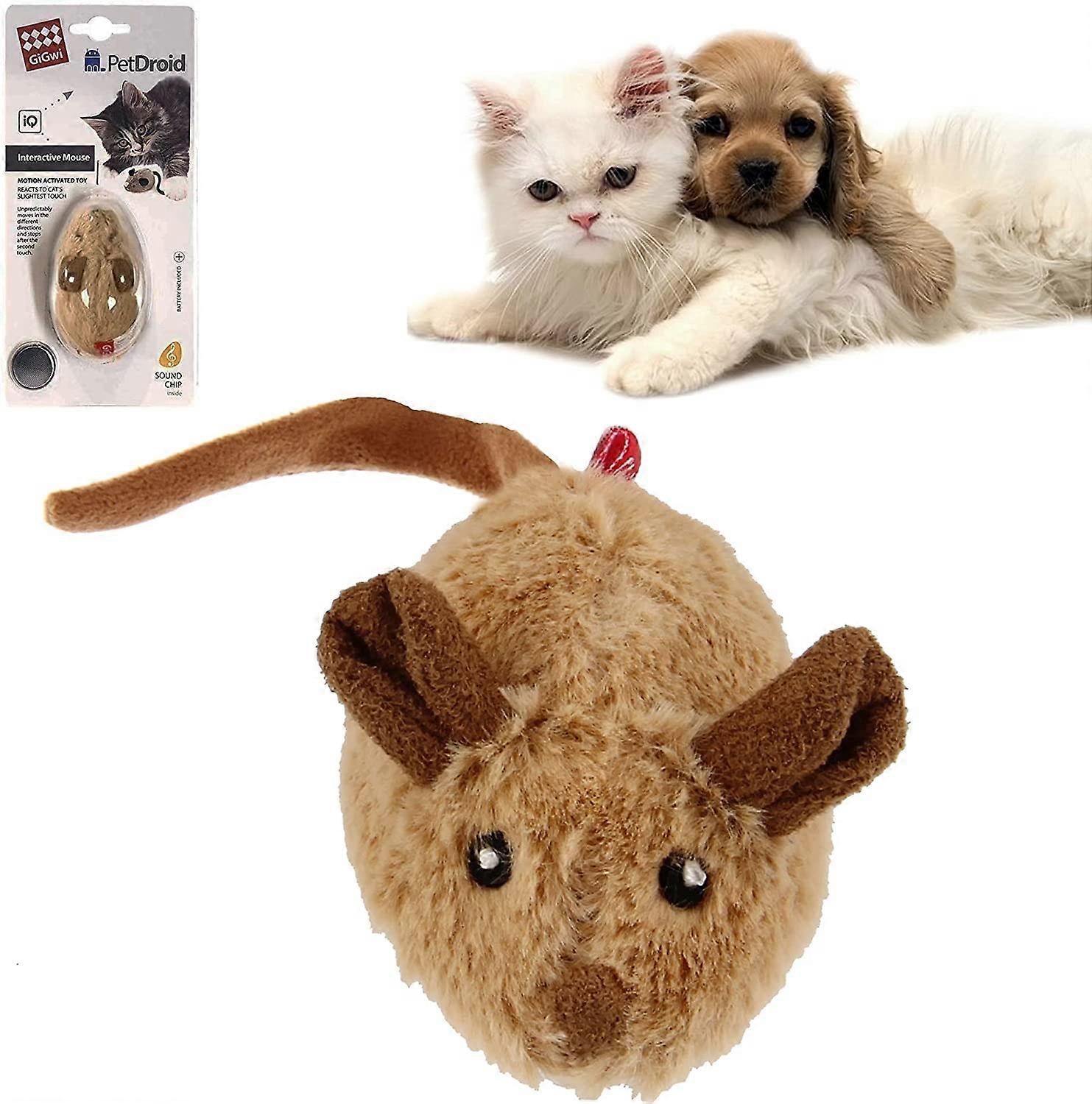 Vealind GiGwi Interactive Cat Toys Auto Moving Mice with Lifelike Sq 並行輸入 Vealind GiGwi Automatic Moving Mouse Cat Toy with Lifelike Sounds
