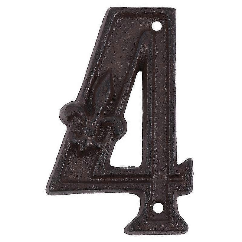 Cast Iron Decorative Door Numbers Metal Numbers Diy Door Address Number 4