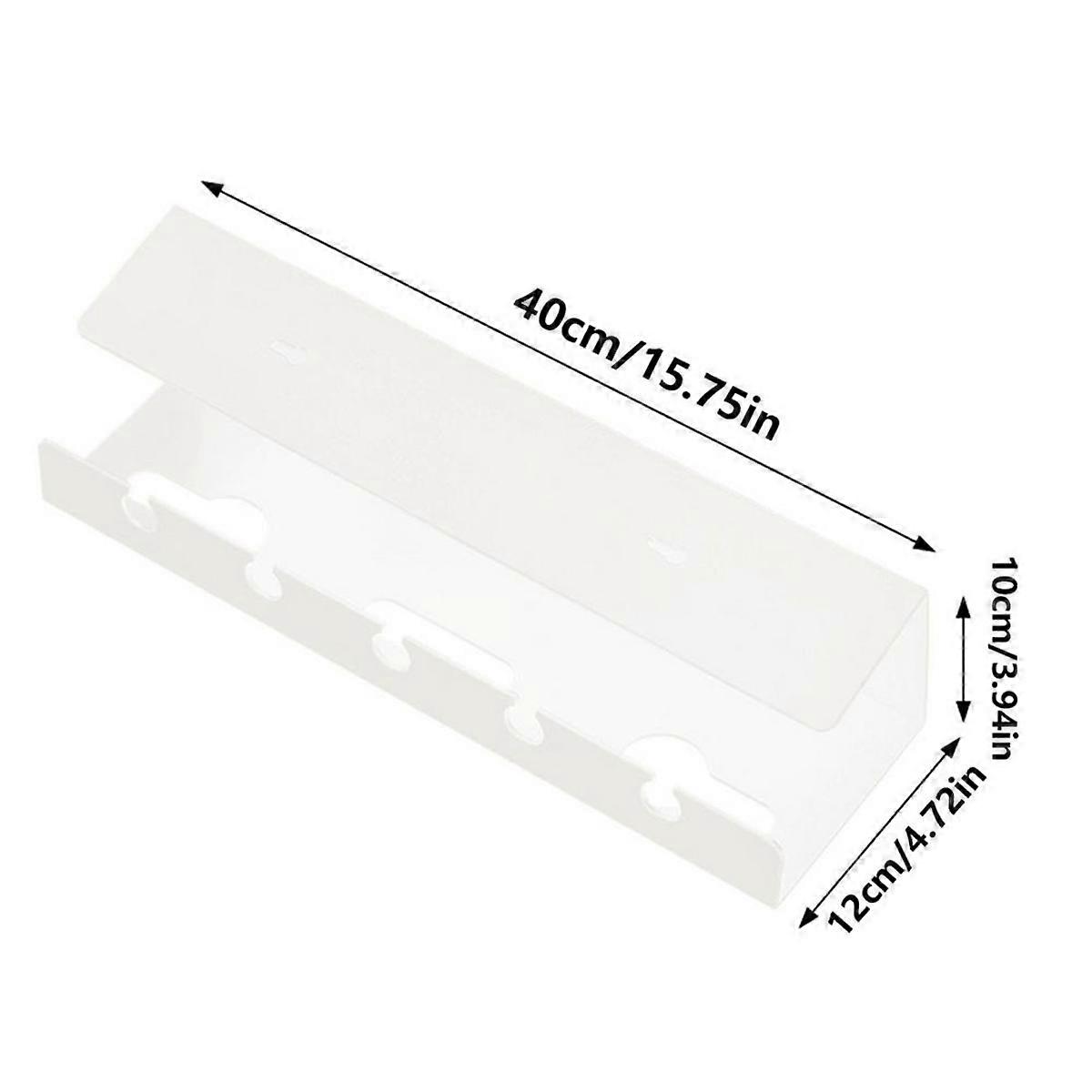 Under Desk Cable Management Tray Self-Adhesive Desk Cable Organizers Perforated Design Cable Hider