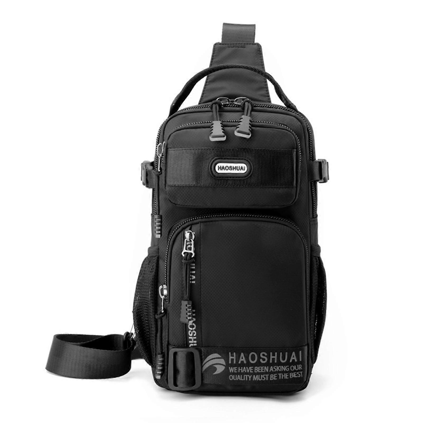 Adjustable Casual Chest Bag Portable Cross-body Shoulder Bag Waterproof Zipper Messenger Bag for Men