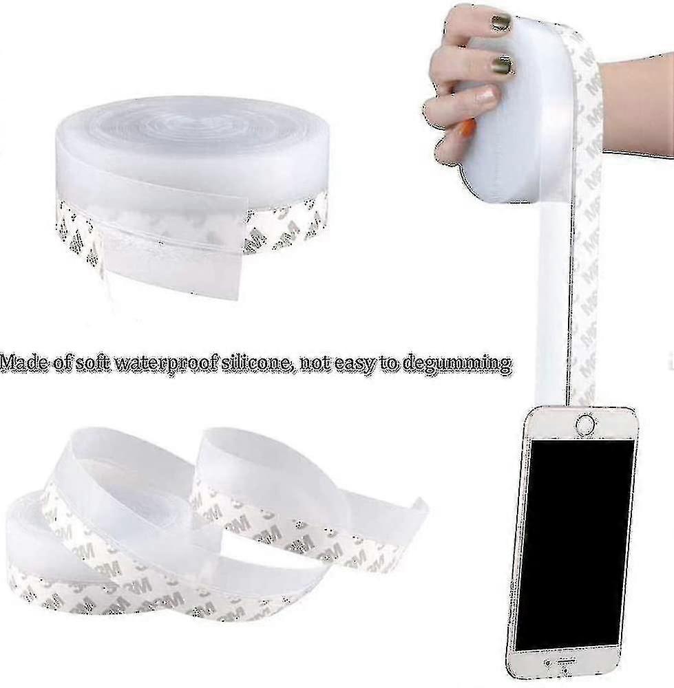 Bande d’étanchéité en silicone transparente 3m, bande d’étanchéité inférieure de porte imperméable à l’eau, coupe-vent et étanche à la poussière