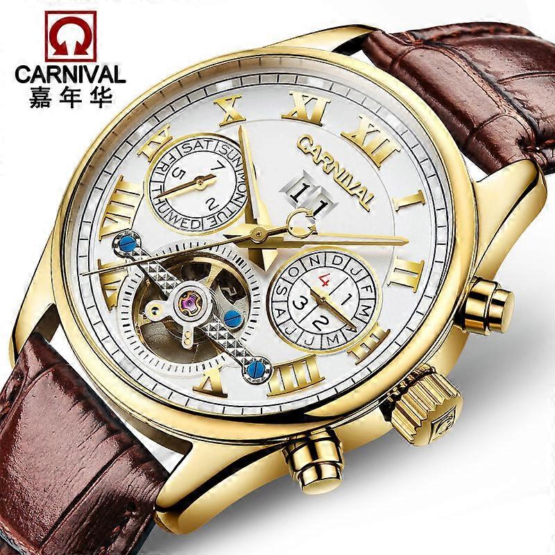 Automatic Mechanical Waterproof Luminous Men's Watch CARNIVAL 8728
