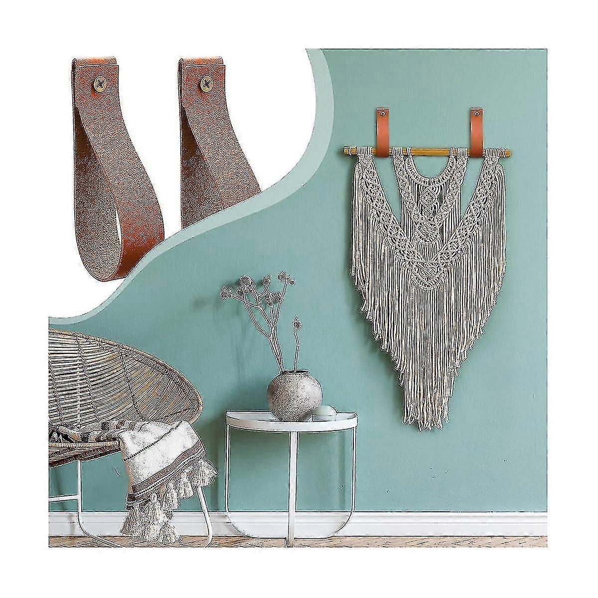 Curtain Rod Holder Bracket, Loop Strap For Wood Curtain Rod, Strap Wall Hooks For Hanging Towel Tapestry Canoe Paddle