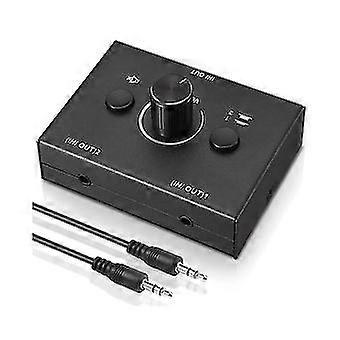 3.5mm Audio Switcher, 2 Input 1 Output/1 Input 2 Output Audio Splitter Switcher, Audio Switcher Box