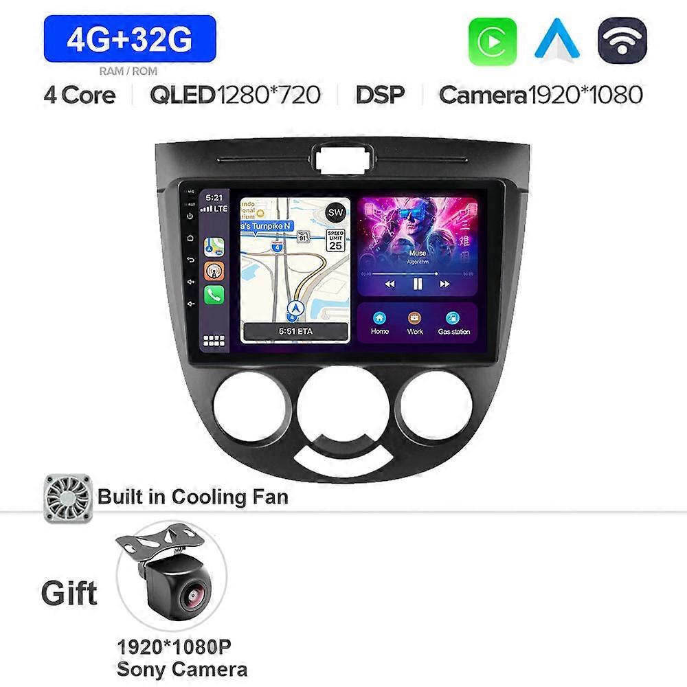 Radio Android 13 GPS Navigation iWireless Carplay Car Multimidia Player For Chevrolet Lacetti J200 9" QLED Touchscreen AutoRadio