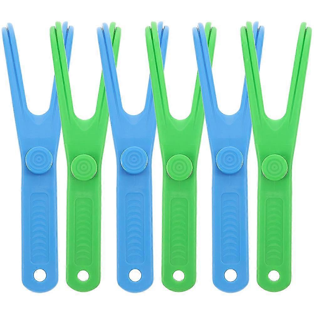 6Pcs Dental Floss Holders Replacements Plastic Floss Handles Reusable Flosser Handle Holders Z