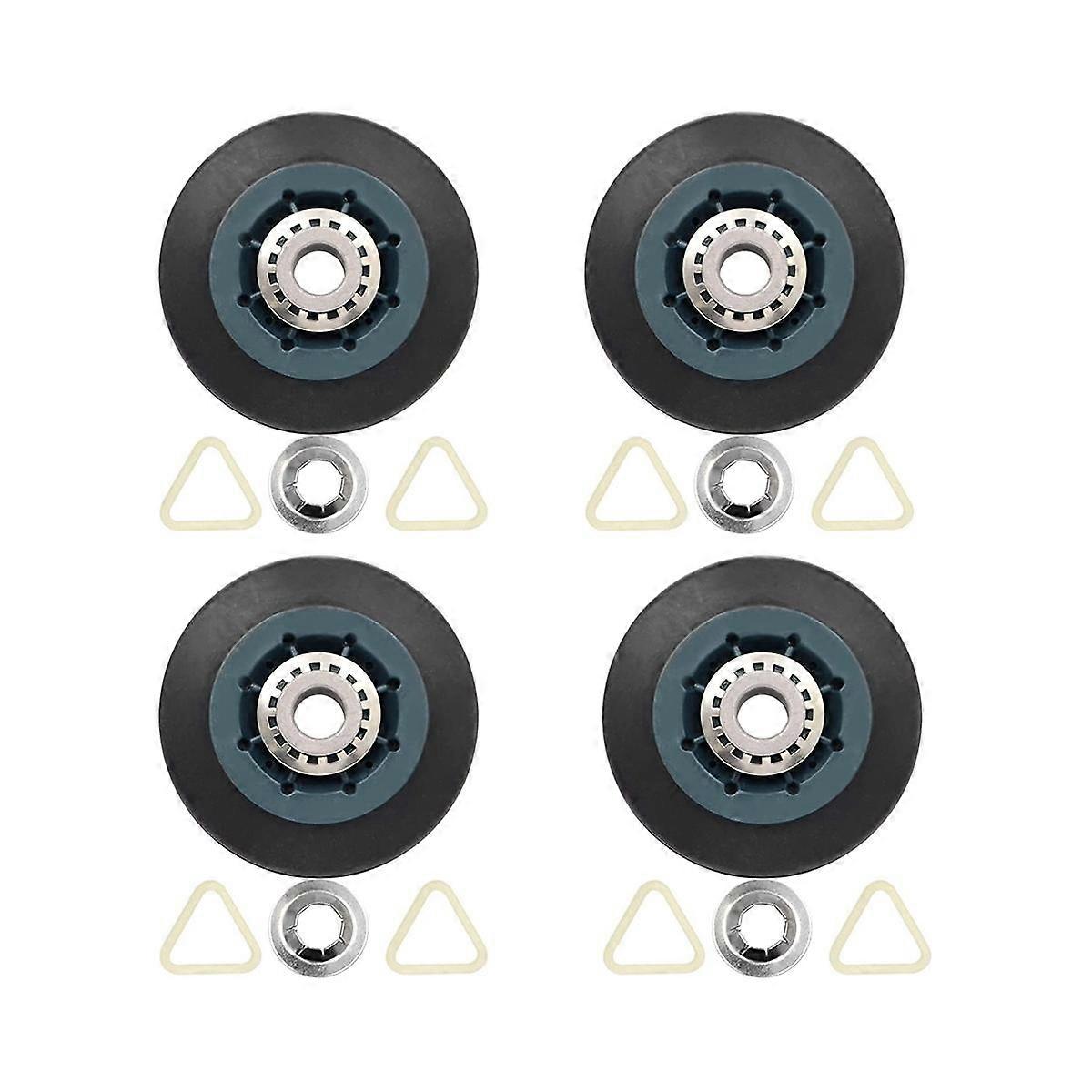 4Pack W10314173 Dryer Drum Roller Replacement for Dryer Compatible with WPW10314173 Roller Drum Sup