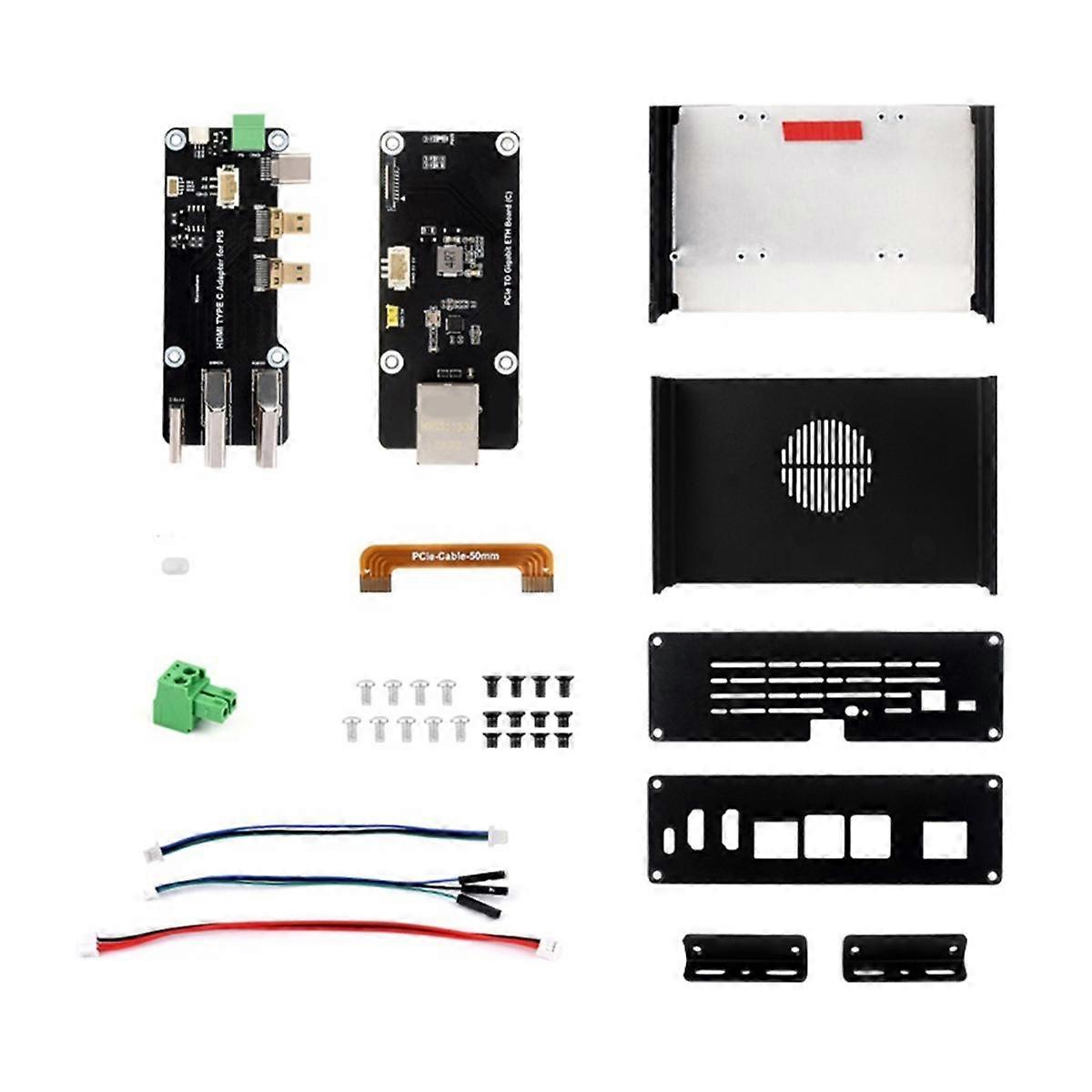 Multi-Functional Mini-Computer Kit Designed for 5, Aluminum Alloy Case for PCIe Adapter C