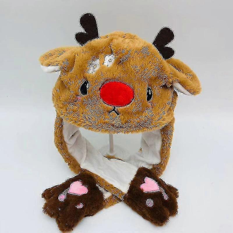 ぬいぐるみウサギ耳帽子は女の子のための面白いかわいいかわいいぬいぐるみバニー帽子ギフトを動かすことができます