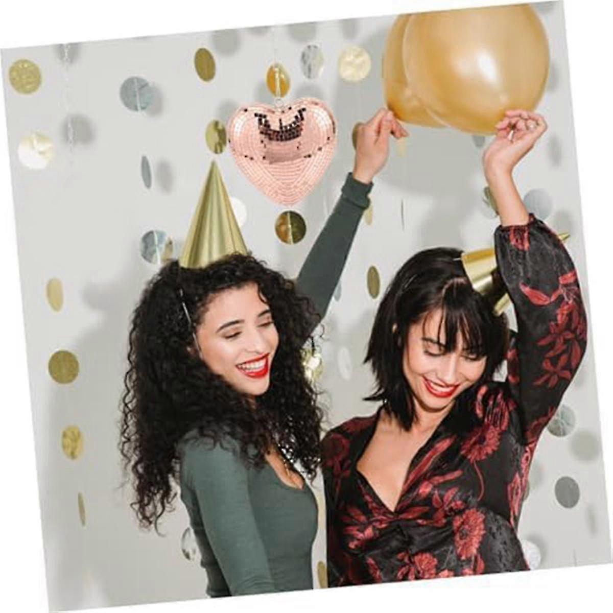Disco Ball,Heart Shaped Disco Balls Decoration for Party,Bar,KTV,Etc.Hanging Disco Decor Retro-Reflective Disco Ball