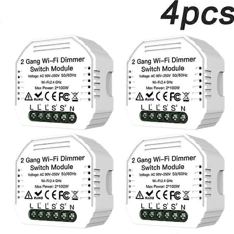 Aubess Smart WiFi Dimmer Switch  LED Light Switch DIY 1 / 2 Gang Smart