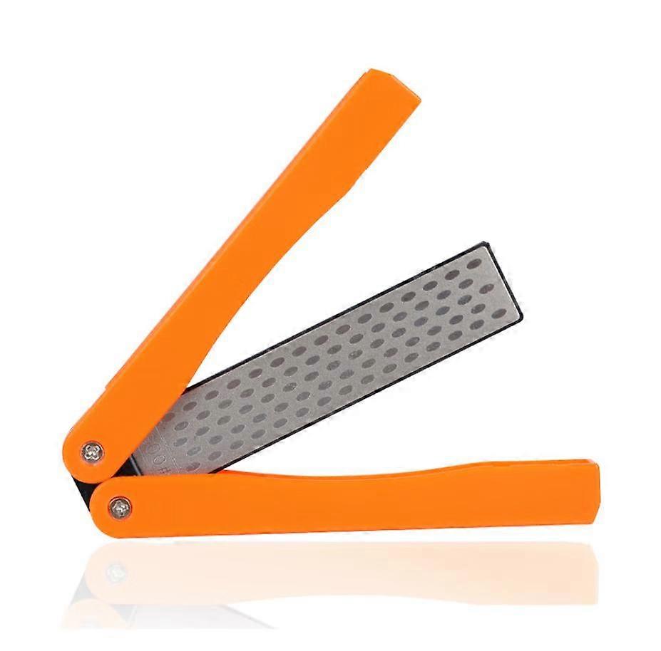 Knife Sharpener, 400/600 Grit Dual Grit Folding Diamond Sharpener Thick/Extra Fine Sharpening for Kitchen Garden Outdoor Tools Sharpening