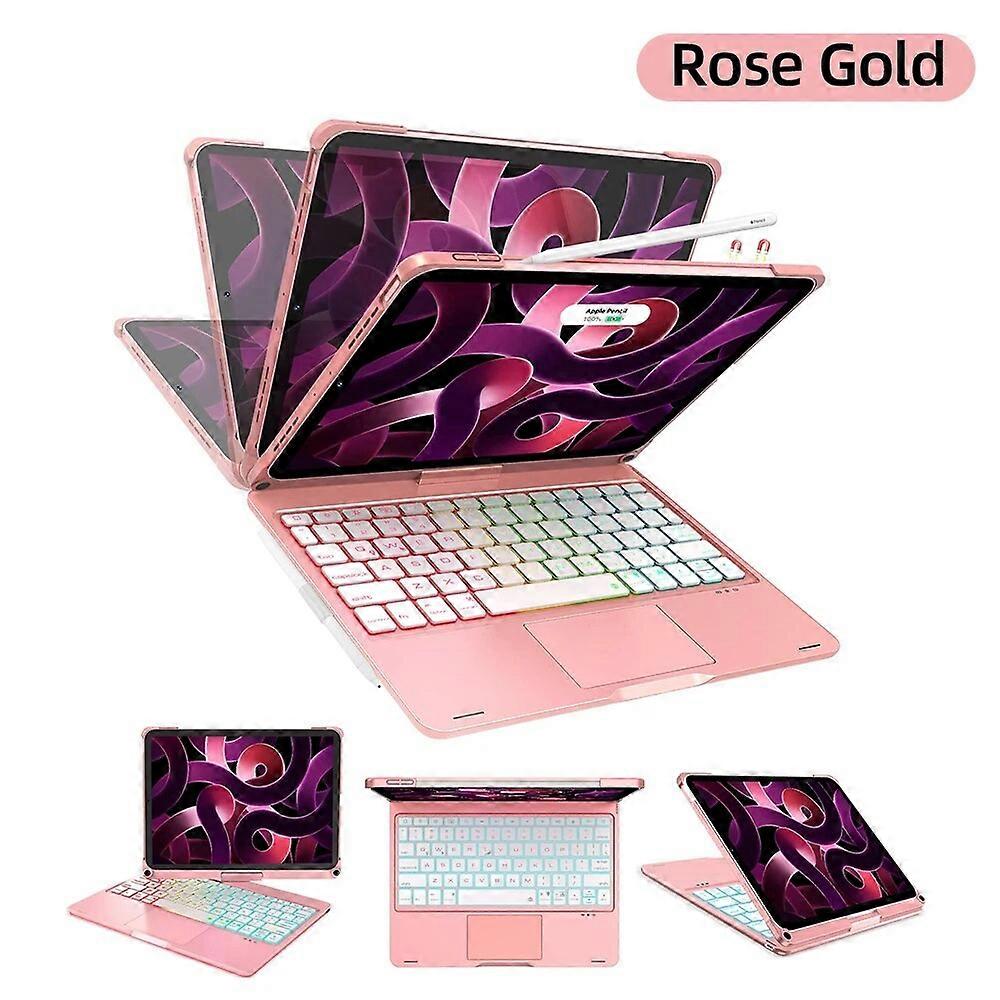 For iPad 10.2 Magic Keyboard For iPad Pro 11 Air 5 4 10.9 Air 3 Pro 10.5 Case For mini 6 360 Rotatable Backlit Keyboard Cover