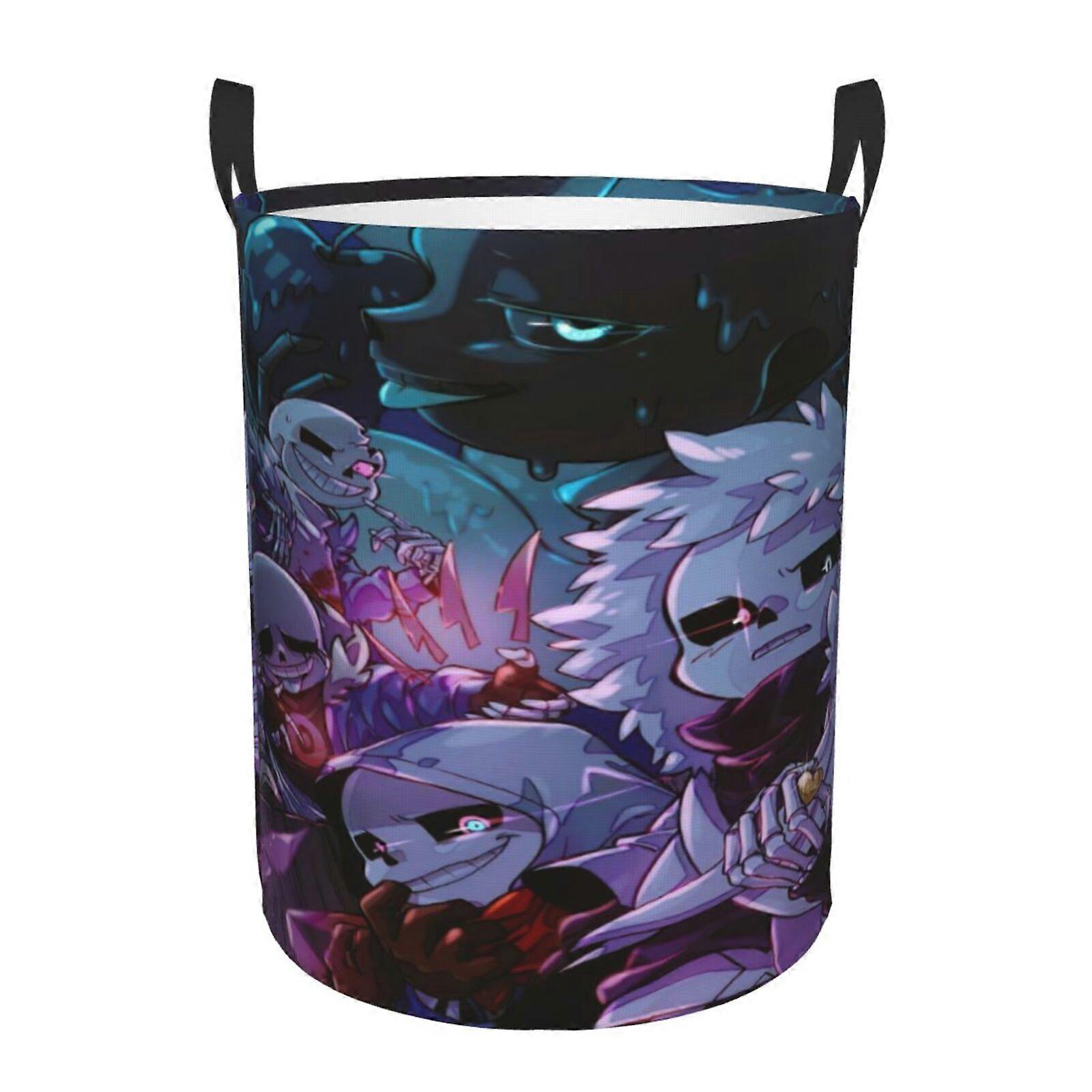 Undertale Sans 3D Grafische Vlam Wasmand Brand Vlam Kleding Hamper Opslag Met Handvat-SYS29326