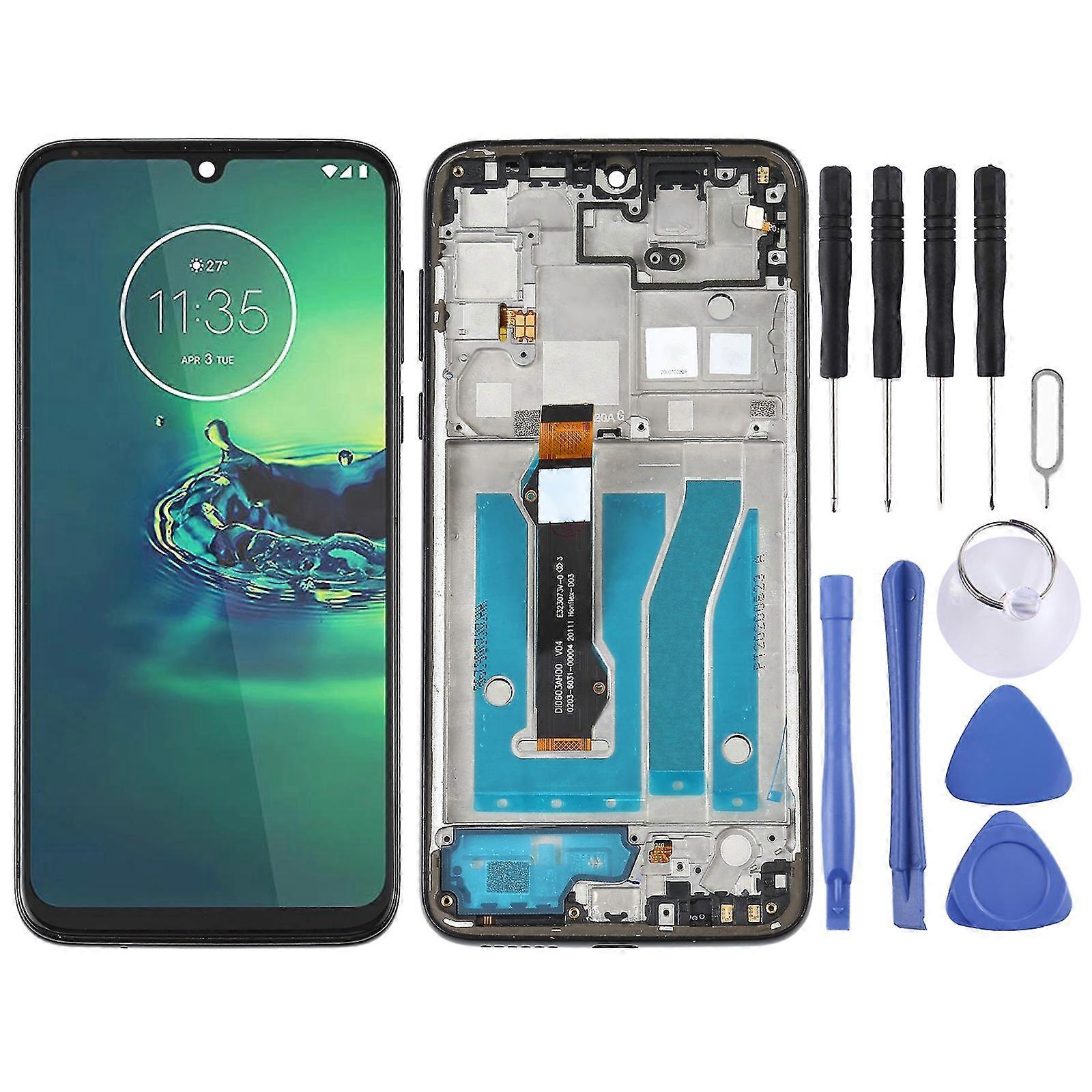 Tft Lcd Screen For Motorola Moto G8 Plus Xt2019 Xt2019-2 Digitizer Full Assembly With Frame (black)
