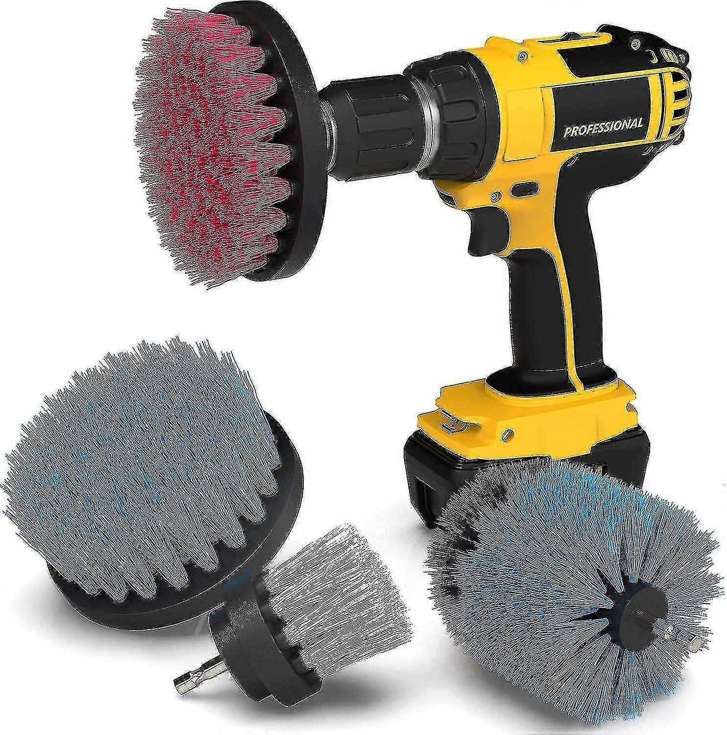 Vrtací nástavec Power Scrubber Turbo Scrub Kit 4 Scrubbing Brush
