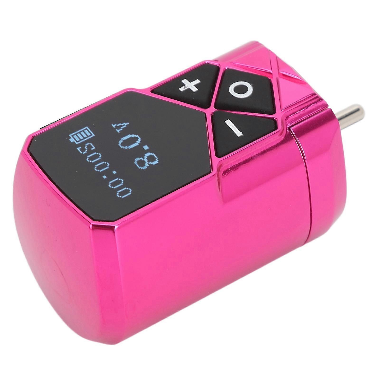Tattoo Pen Power Supply USB Rechargeable 2400mAh RCA Interface Tattoo Power Supply Rose Red