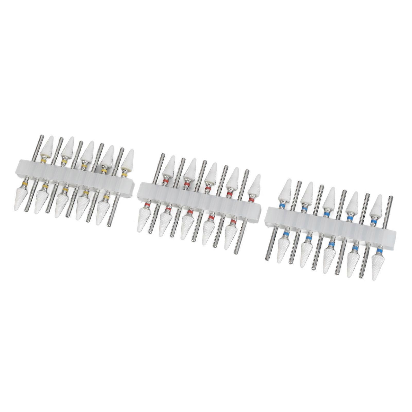 30PCS Art Nail Drill Bits Nail Glue Remover Heads Manicure Tools for Grinding Polishing Shaping Cleaning