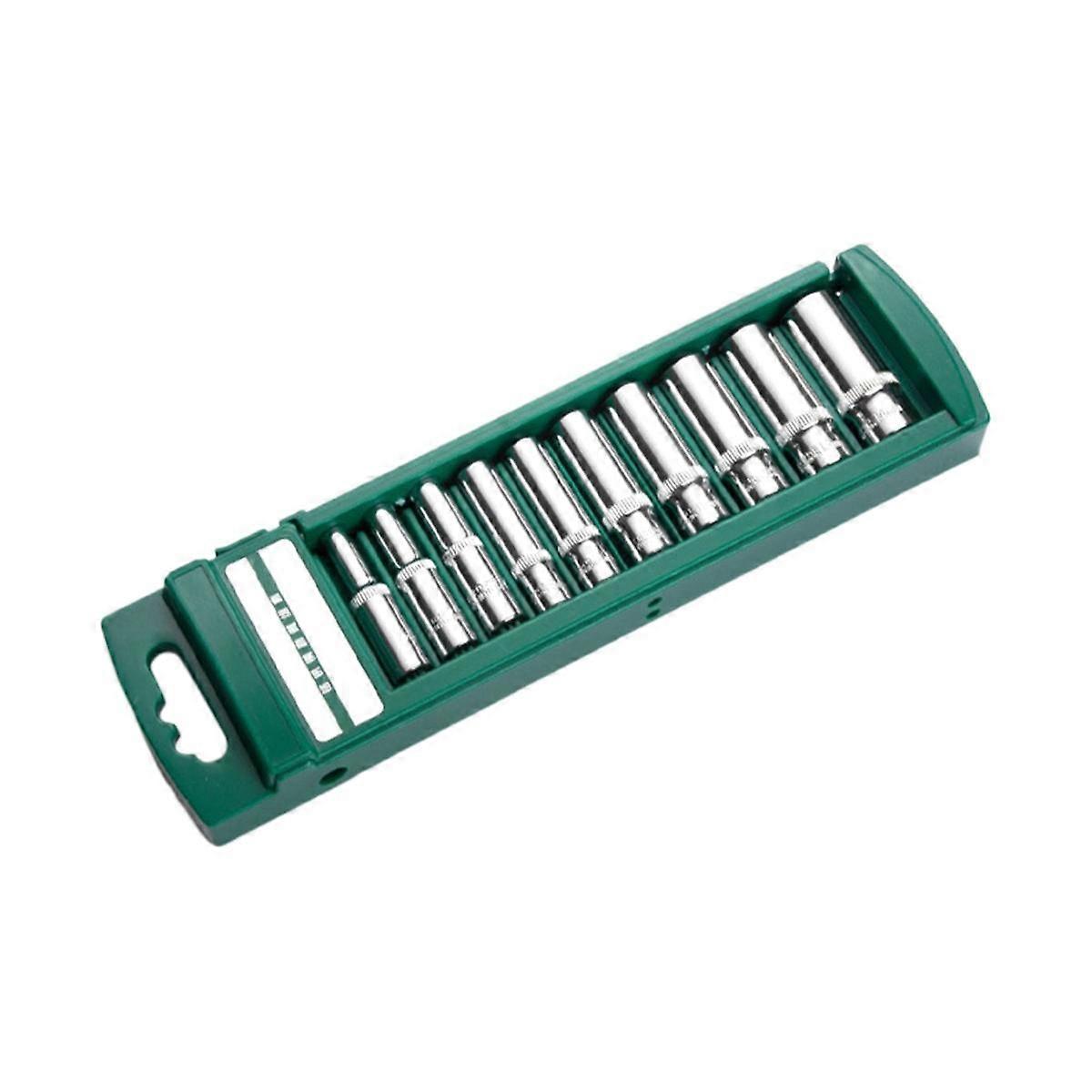 10 Pieces Of 1/4Inch External Socket with Long Hexagonal Socket Head and Combined Ratchet Wrench To