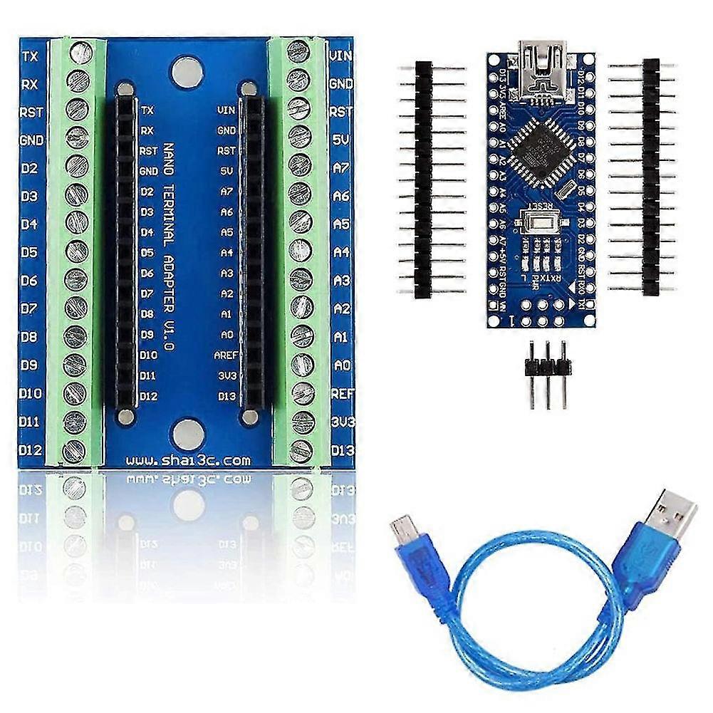 Nano I/O Shield Expansionskort Kompatibel med för + Nano 3.0 med CH340 Chip för Kit DIY