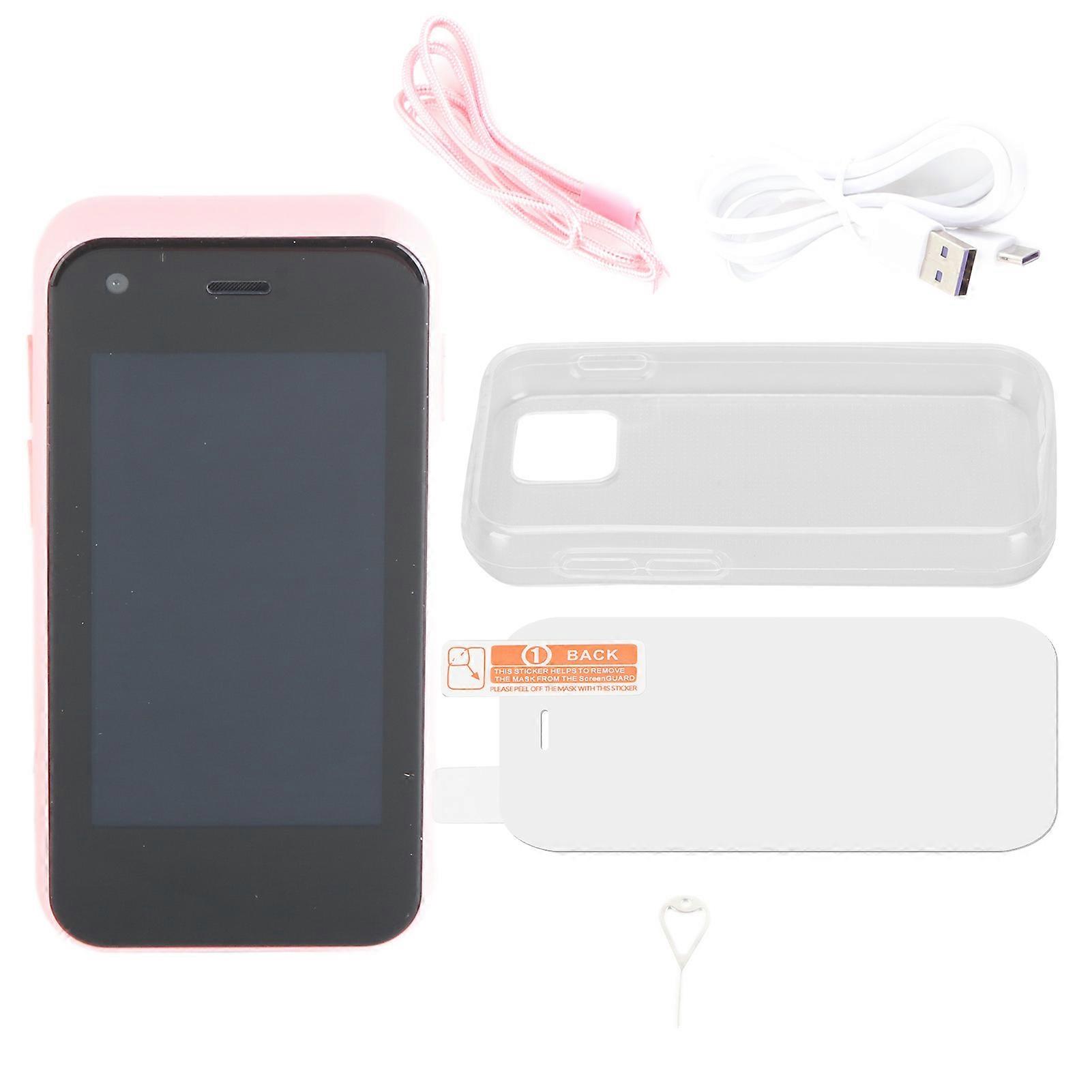 XS11ミニ携帯電話2.5インチWiFiGPS 1GB 8GBクアッドコア(学生用Androidスマートフォン用ピンク)