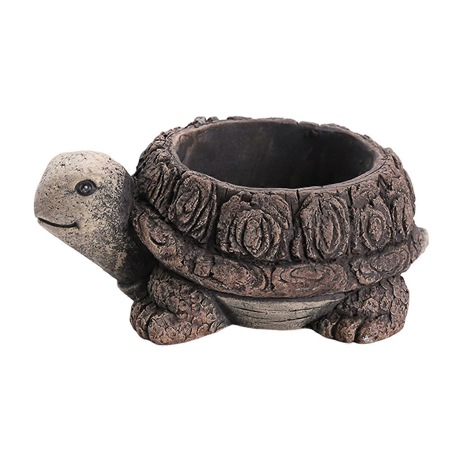 Animal Planter Pot Bonsai Pot Table Flowerpot for Office Farmhouse Bookshelf Turtle