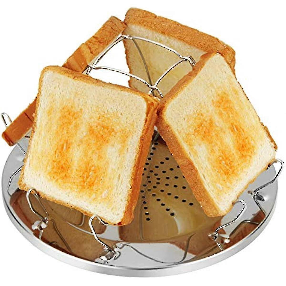 Camping Toaster Campervan Toaster Toast Stand Toast Rack 4 Slice Camping Toast Rack Toast Bread Holder Cooling Grid Bread Rack