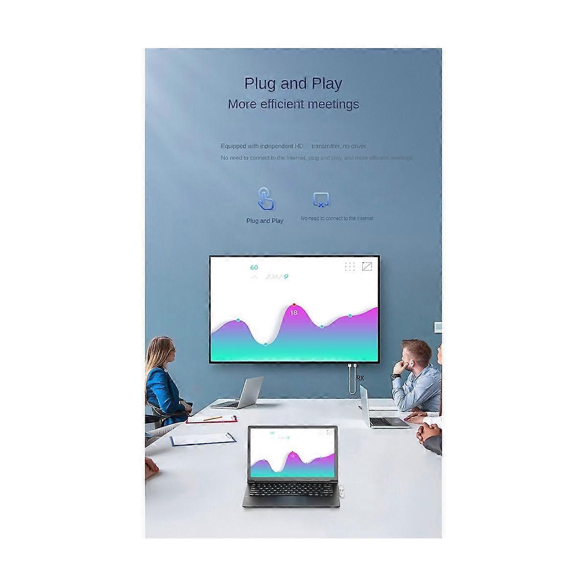 CS7 Video Transmitter Receiver -Compatible USB Adapter Dongle 1080P Wireless Type-C Extender Projec