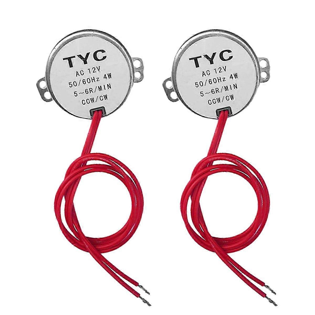 2pcs Tyc30 Synchronous Motor Ac12v Reversible Electric Motor With Wire Lead